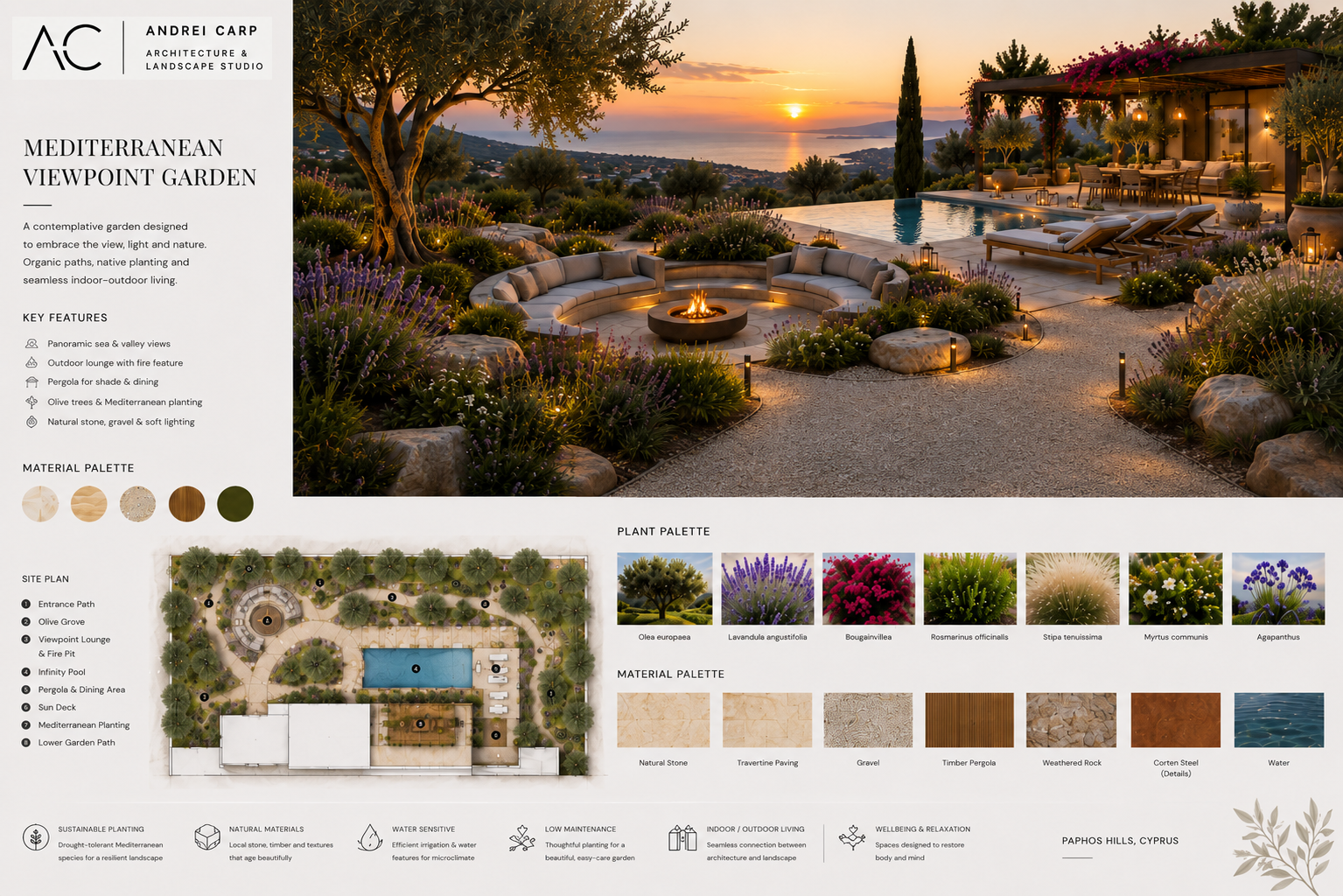 Mediterranean Viewpoint Garden